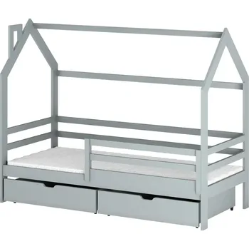 Postel Legno Dětská postel ve tvaru domku Lilly šedá Rozměr (cm): 80x160