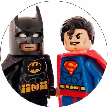 Přisada na vaření a pečení Jedlý papír Lego Batman a Superman 19,5 cm
