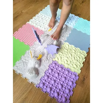 ortopedická podložka ORTODON masážní podložky PASTELOVÝ DRÁČEK (sada masážních podložek)