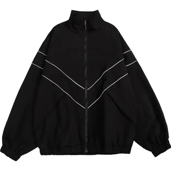 Pánská softshellová bunda Pánská sportovní větrovka s prošíváním Barva: Černá, Velikost: M