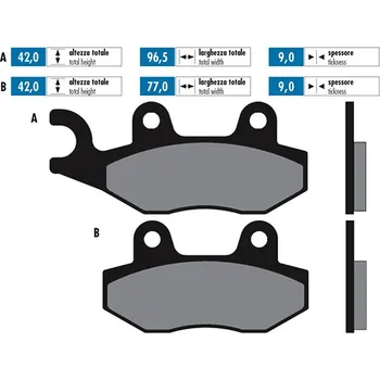 Brzda pro motocykl Polini Brzdové destičky 1620 Polini 174.0070