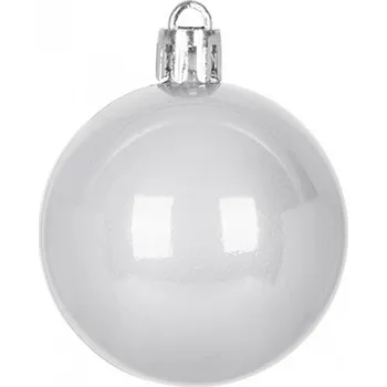 Vánoční ozdoba Vánoce Baňky MagicHome bílé, 5cm, 10ks