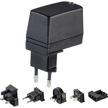 Adaptér AC/DC, výstup: 12V dc, počet výstupů: 1 AC/DC adaptér 600mA 7.5W zástrčka zaměnitelná pro zdravotnictví