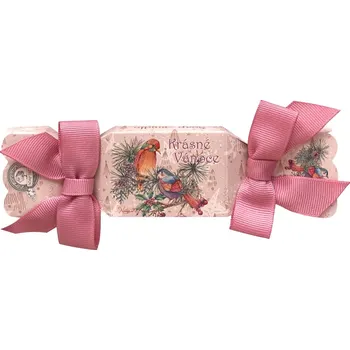 Koupelová kosmetika Soap Mýdlo vánoční balené s mašlí 20g - Krásné Vánoce