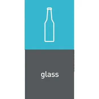 Odpadkový koš Simplehuman magnetický štítek na odpadkový koš - sklo "glass"