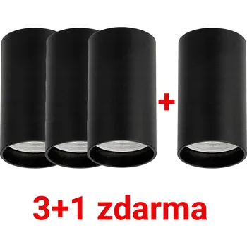 BERGE LED svítidlo pro povrchovou montáž FIGU - černé 3+1 ZDARMA