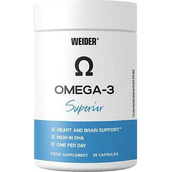 Zdraví Weider Omega-3 Superior 90 kapslí, rybí olej bohatý na omega 3 mastné kyseliny