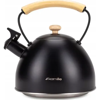 Konvice na čaj Konvice čajník nerez/lak 2,5L KAMILLE indukce, černá