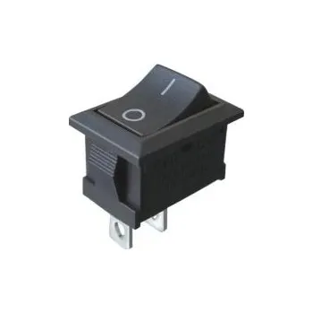 vypínač Přepínač kolébkový RS601 2pol./2pin ON-OFF 250V/6A černý