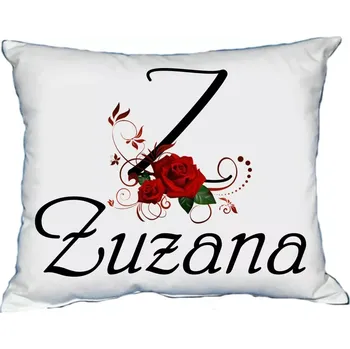 Dekorativní polštářek Polštář se jménem ZUZANA Červený (polštářek dámské jméno )