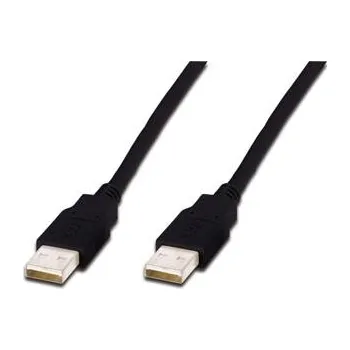Datový kabel Digitus USB kabel A/samec na A/samec, černý, Měď, 1m AK-300100-010-S