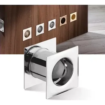 Větrací mřížka Větrací průchodka kovová hranatá - chrom