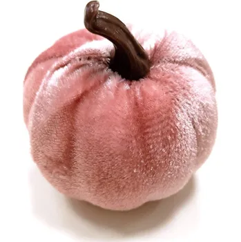 Party dekorace Dýně sametová růžová - 6 cm - 1 ks