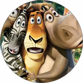 Jedlá dekorace na dort Jedlý papír Madagascar zvířátka v džungli 19,5 cm