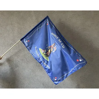 Vlajka Hasičská vlajka se sv. Floriánem a trikolorovými lístky Alerion