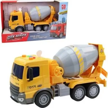 autíčko Auto domíchávač na setrvačník, na baterie, se světlem a zvukem, 25 x 8 x14 cm