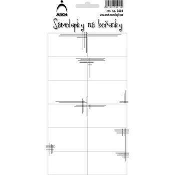 samolepka Arch Samolepky na kořenky linky 11 x 23,5 cm 0601
