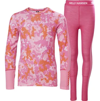 HELLY HANSEN JR GRAPHIC LIFA MERINO SET Dragon Fruit Velikost: 176/16