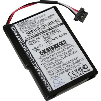 Příslušenství k chytrým hodinkám VHBW Baterie pro Mitac Mio V505 TV / V735 TV, 1100 mAh