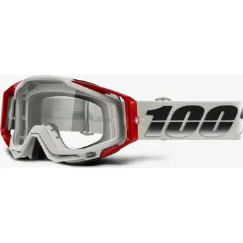 100% RACECRAFT SUEZ (čiré zorníky proti zamlžování + 10 smyků)