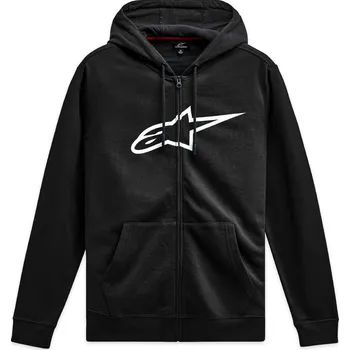 Pánská mikina ALPINESTARS mikina AGELESS ZIP HOODIE 3 černá/bílá - 2XL