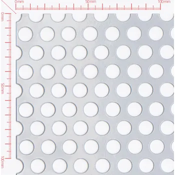 Plech Děrovaný plech; děrování kruhové přesazené; otvor 10,0mm; rozteč 15,0mm