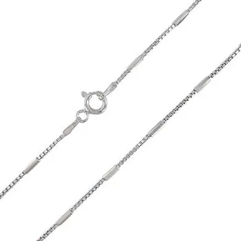 Řetízek Stříbrný řetízek s osmihrany délka řetízku 45cm