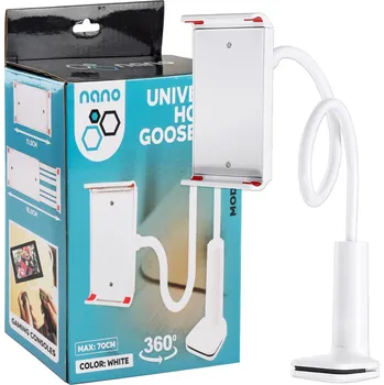 Flexibilní držák na tablety a telefony Gooseneck Barva: Bílá