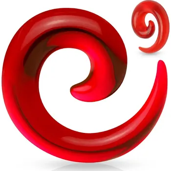 Piercing Šperky4U Roztahovák do ucha - spirála červená - EP01082-04