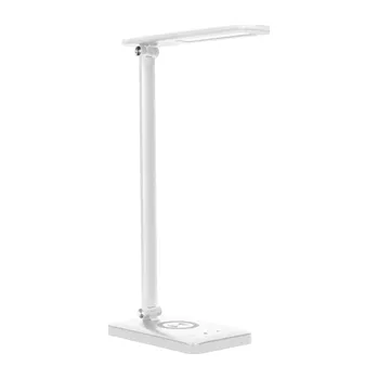 Lampička ORNO WIRLE LED 7W stolní lampa s indukční nabíječkou a USB, bílá