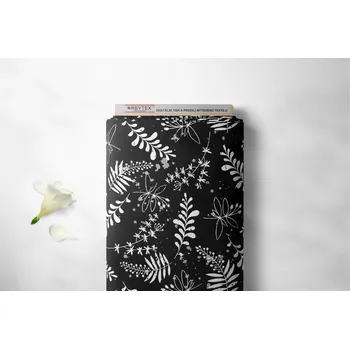 Orbytex Kočárkovina metráž šíře 160 cm, nepromokavá látka, vzor 44 černý