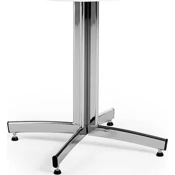 Jídelní stůl Kulatý stůl SANNA, Ø700x720 mm, chrom/bílá