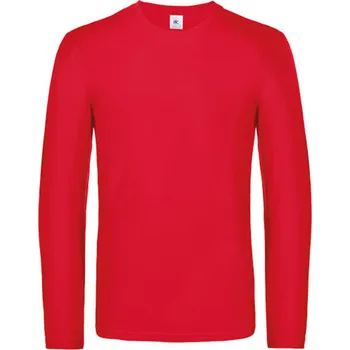 Pánské tričko B&C Collection Pánské tričko s dlouhým rukávem B&C Collection Červená 3XL