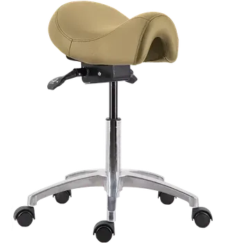 SADDLE 01, pracovní židle sedlová, ekokůže béžová