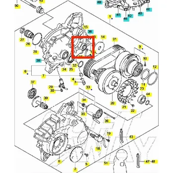 Motor pro motocykl Suzuki Ložisko převné řemenice 2175110G00