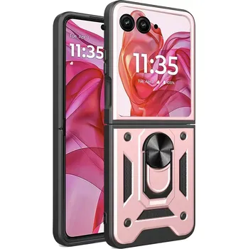 Pouzdro na mobilní telefon Kryt Motorola Razr 50 Techsuit CamShield Pro rose gold