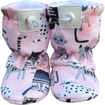 Capáčky Softshellové capáčky s microfleecem kočičí tlupa 6-12 měsíců Růžová