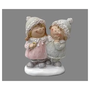 Holka+kluk v kulichu na podstavci