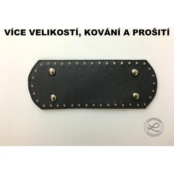 Kabelka Kožené dno černé "LAHTON" obdélník - oboustranné (Kožené dno černé "LAHTON" obdélník - oboustranné / “LAHTON” rectangular black leather handbag base – reversible)