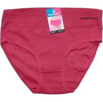 Dámské kalhotky do pasu žebrové, putičky v pase 6210 vínové 599/343