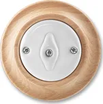 Decento® 3560K-C06345 50 přepínač střídavý, otočný barva bílá (porcelán) / přírodní buk ABB