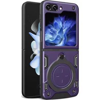 Pouzdro na mobilní telefon Kryt Samsung Galaxy Z Flip 6 Techsuit CamGuard Pro - fialový