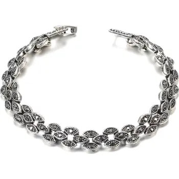 Náramek B-TOP Vintage dámský náramek Black Eye 2 - postříbřený