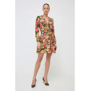 Dámské šaty Šaty s příměsí hedvábí Guess DIANA W4RK21.WF5K0 zelená 77A, vel. XS