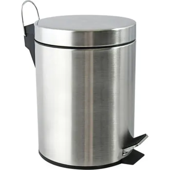 Odpadkový koš MSV pedálový odpadkový koš, kartáčovaná nerez ocel, 5 L