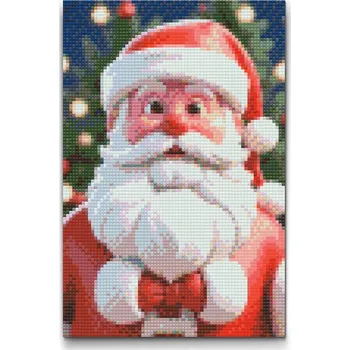 Diamantové malování Diamantové malování - Santa Velikost: 20x30cm, Rámování: Pouze srolované plátno, Diamanty: Čtvercové