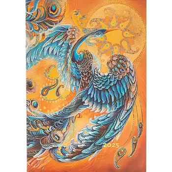 Diář Paperblanks Birds of Happiness Midi horizontální 120 x 175 mm týdenní 2025 [EN] Skybird