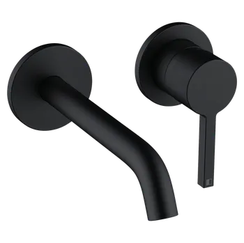 Vodovodní baterie RAK Ceramics Feeling Umyvadlová baterie 180, výška: 70 mm, páková, černá 2024439RK