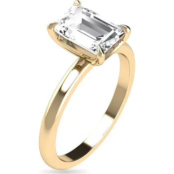 Prsten Obruč ze žlutého zlata solitaire pro 1,5ct diamant Imani, 14K CSTM7-150 + dárkové balení LUXUS zdarma