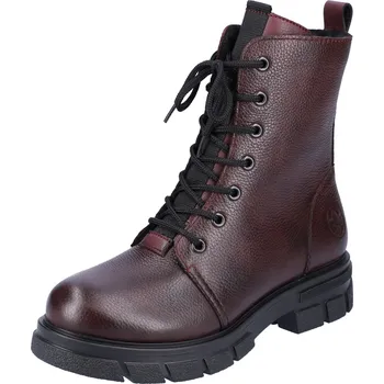 Dámská zimní obuv DÁMSKÉ KOTNÍKOVÉ BOTY RIEKER Z9116-35 ČERVENÁ Barva: Červená, Velikost: 40